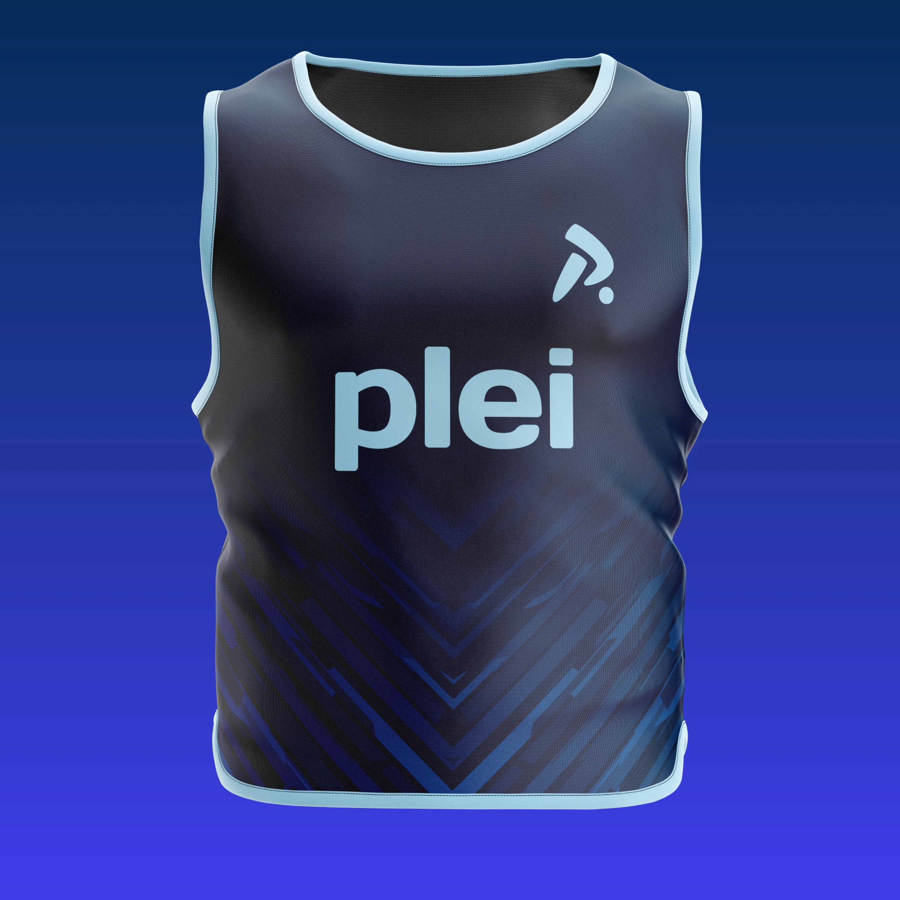 blue plei bib